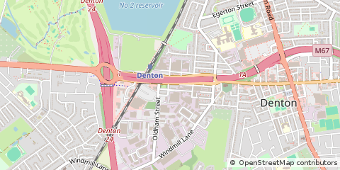 Map of Denton, Manchester