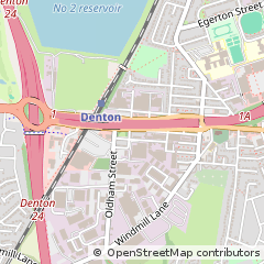 Map of Denton, Manchester