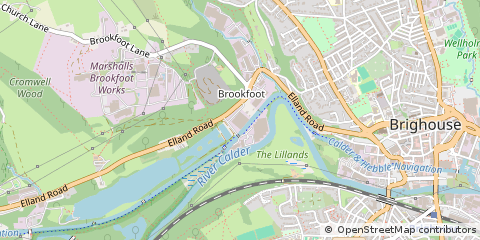 Map of Brighouse, West Yorkshire