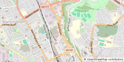Map of Canal Road, Bradford