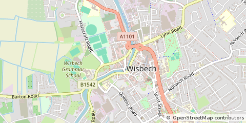 Map of Wisbech, Cambridgeshire