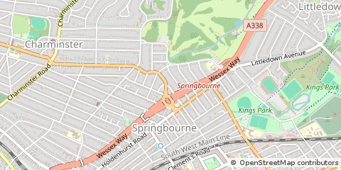 Map of Bournemouth, Dorset