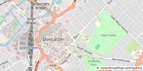 Map of Doncaster, South Yorkshire
