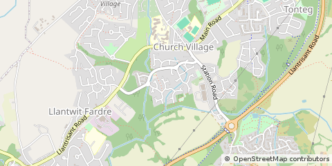 Map of Pontypridd