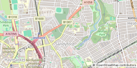 Map of Newcastle Upon Tyne