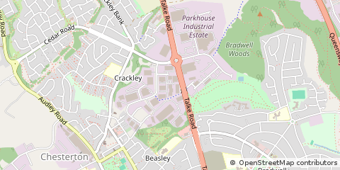 Map of Newcastle, Staffordshire