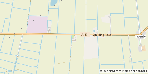 Map of Bourne, Lincolnshire