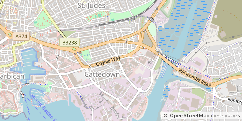 Map of Plymouth, Devon