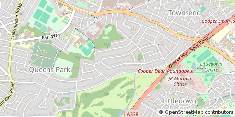 Map of Bournemouth, Dorset