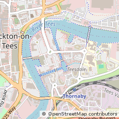 Map of Stockton-on-Tees, Cleveland