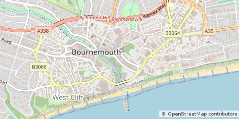 Map of Bournemouth, Dorset