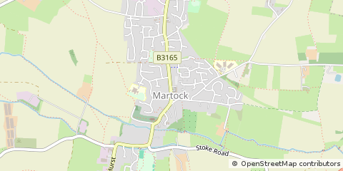 Map of Martock, Somerset