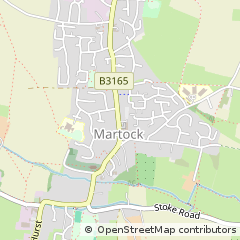 Map of Martock, Somerset
