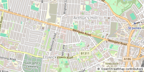 Map of Newcastle Upon Tyne