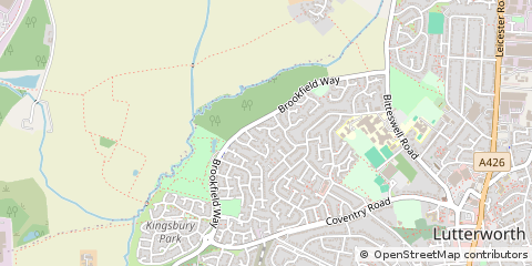 Map of Lutterworth, Leicestershire