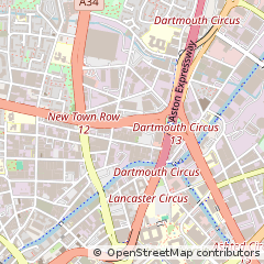 Map of Birmingham, West Midlands