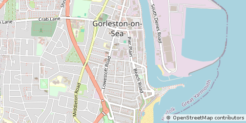 Map of Great Yarmouth, Norfolk
