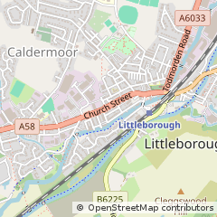 Map of Littleborough, Lancashire.