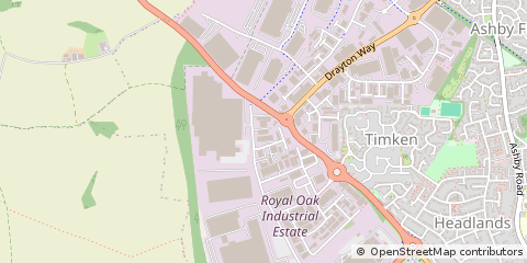 Map of Daventry, Northamptonshire