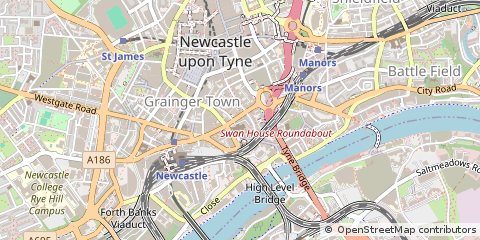 Map of Newcastle Upon Tyne