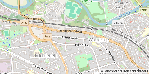 Map of Aberdeen, Aberdeenshire