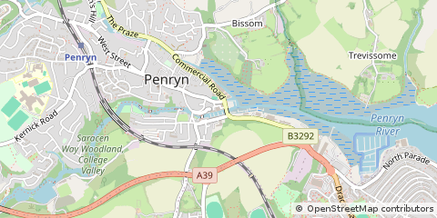 Map of Penryn, Cornwall