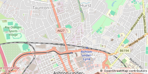 Map of Ashton-Under-Lyne, Lancs
