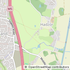 Map of Hadzor, Worcestershire