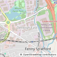 Map of Milton Keynes, Buckinghamshire