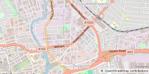 Map of Hull, East Yorkshire