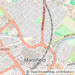 Map of Mansfield, Nottinghamshire