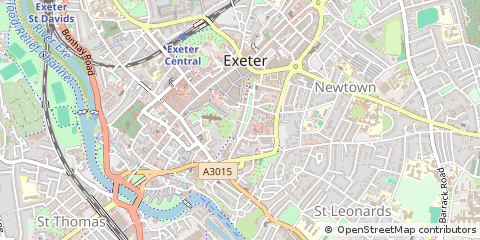 Map of Exeter