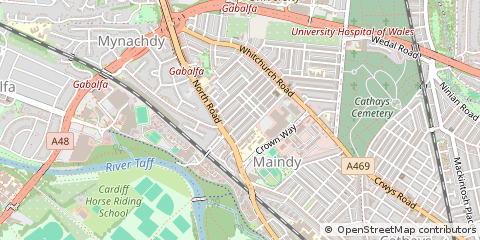 Map of Cardiff