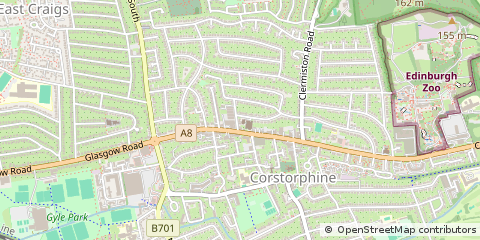 Map of Corstorphine, Edinburgh