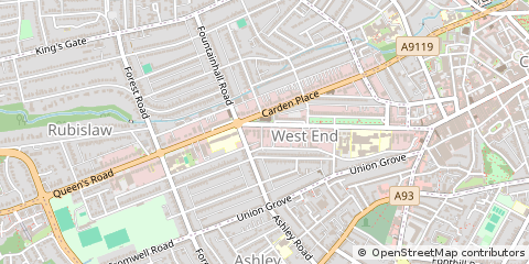 Map of Aberdeen, Aberdeen City