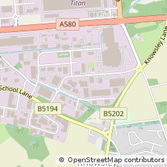 Map of Prescot, Merseyside