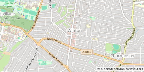 Map of Bournemouth, Dorset