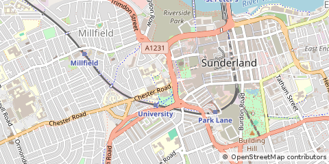 Map of Sunderland