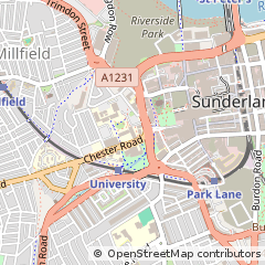 Map of Sunderland