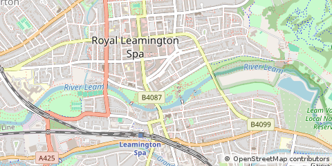 Map of Leamington SPA, Warwickshire