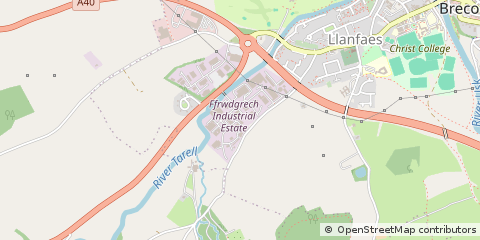 Map of Powys