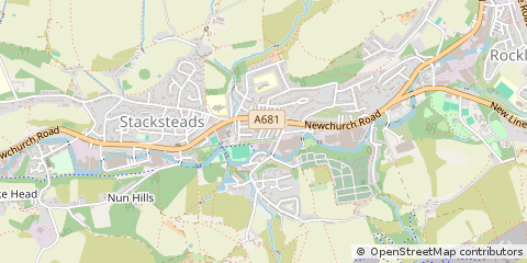 Map of Rossendale, Lancashire