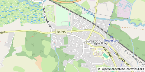 Map of Gowerton, Swansea