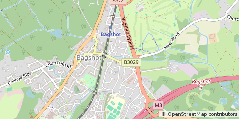 Map of Bagshot, Surrey