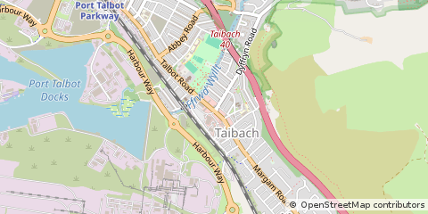 Map of Port Talbot, Castell-Nedd Port Talbot