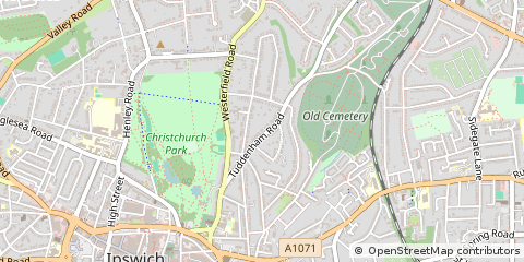 Map of Ipswich, Suffolk