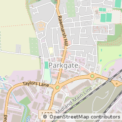 Map of Rotherham, South Yorkshire