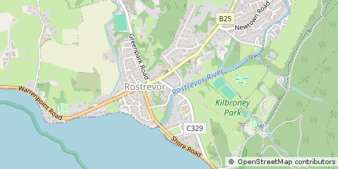 Map of Rostrevor, CO. Down
