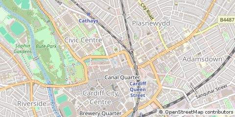Map of Cardiff