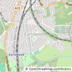 Map of Redhill, Surrey